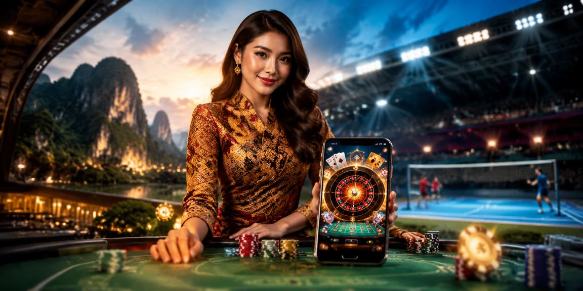Poker players in Ipoh using the mobile app with a batik theme